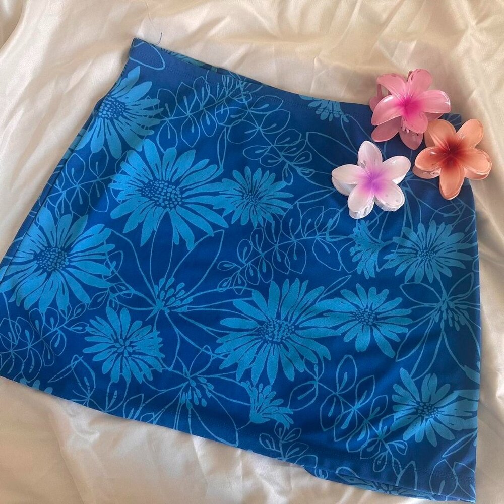 vintage floral mini skirt